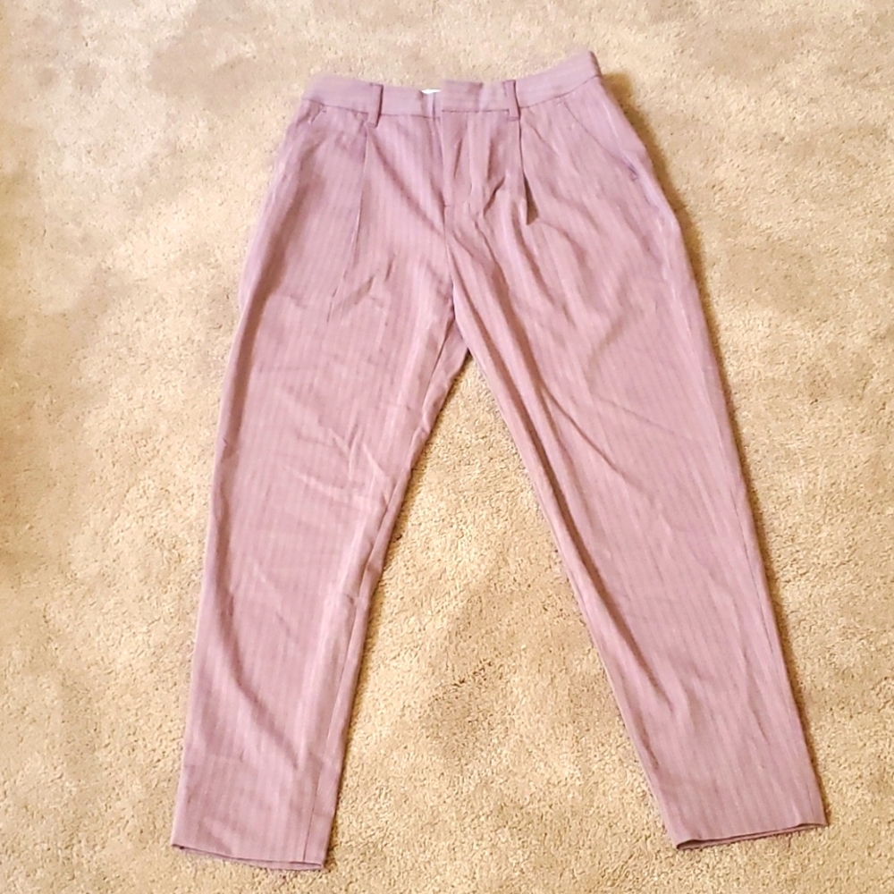 Rise color tapered pants